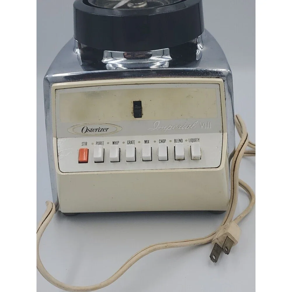 VTG Osterizer Imperial VIII Dual range 8-Speed Blender Mixer Chrome Base 542